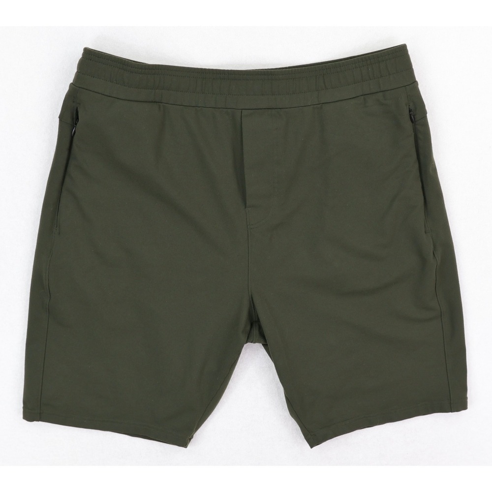 Public Rec Daymaker Shorts Mens 36 Regular 9" Inseam Hunter Green Zip Pockets
